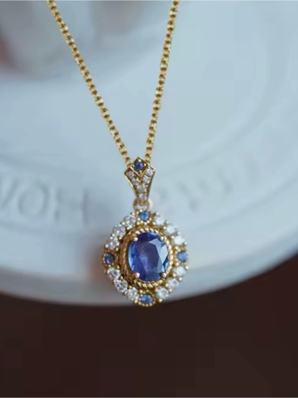New .925 and 18K Gold Necklace, Stamped